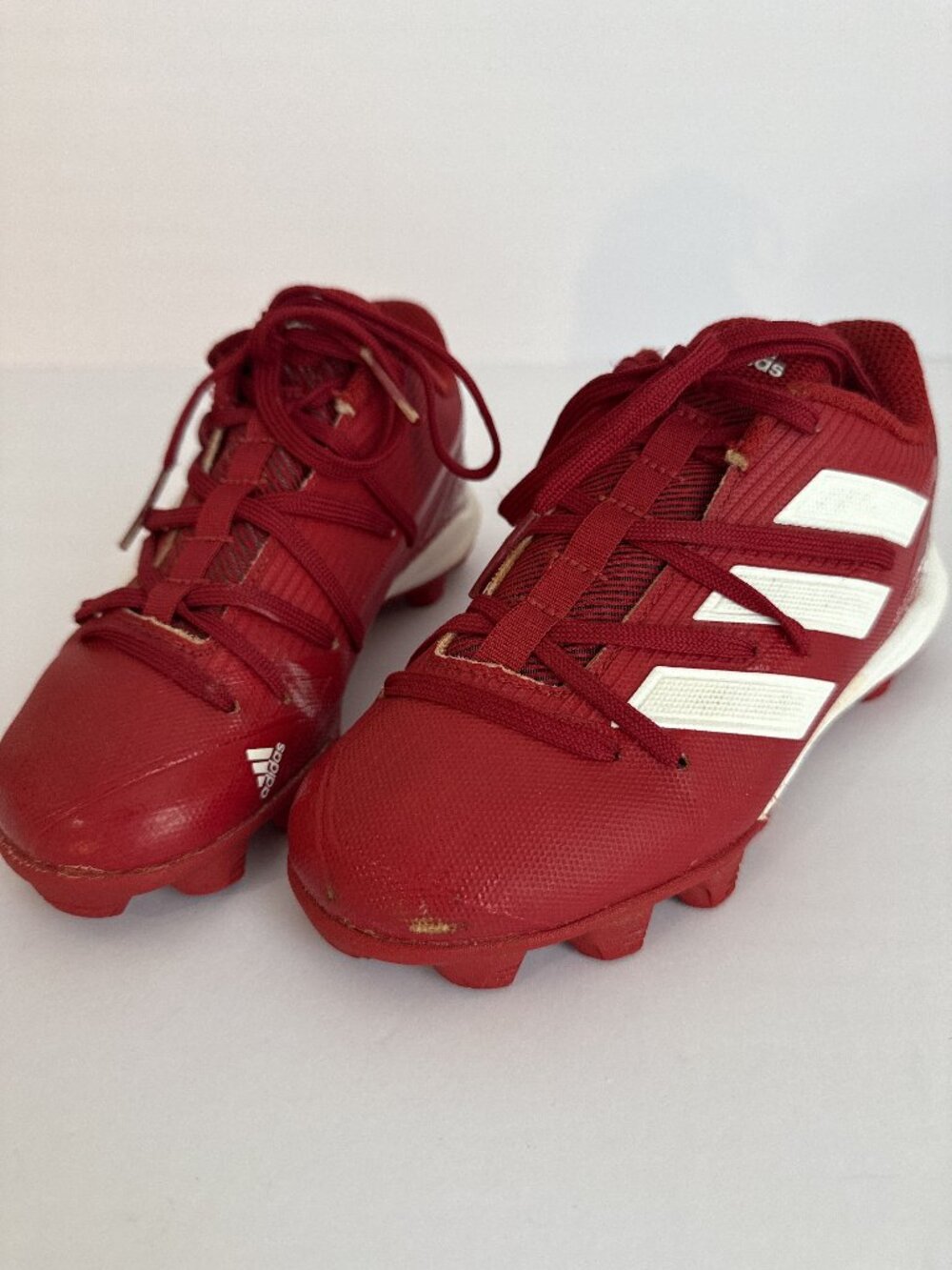 adidas Adizero Youth Football Cleats Red White Size 1Y Kids 0nlg8-g1